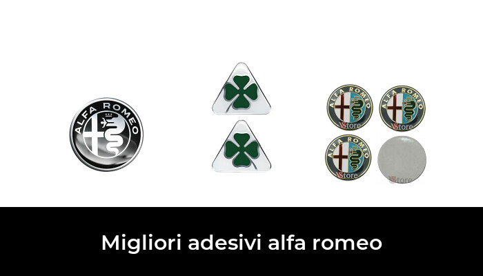 Adesivo Sticker Biscione Alfa Romeo Scritta Auto Logo Giulia Giulietta 147 156 Mito Nero Lucido, Piccolo 10 * 5,5 cm