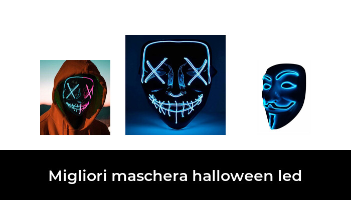 Purge Mask Maschera Viso Che Si Illumina Maschera LED Halloween Maschera da La Notte del Giudizio per Festa in Costume o Carnevale – Verde 3 modalità di Luci 