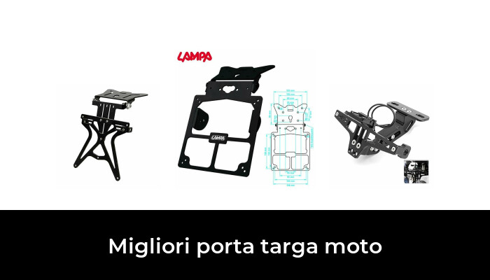 Argento KIMISS Telaio targa 7,1 7,9 pollici Telaio targa regolabile per moto Porta targa in lega di alluminio con luce universale 