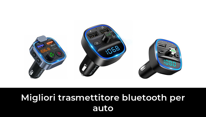 Trasmettitore Bluetooth per auto Trasmettitore Bluetooth MP3 QC3.0 Caricatore rapido Adattatore per autoradio per autoradio con doppie porte USB Kit vivavoce per auto Display della luce ambientale