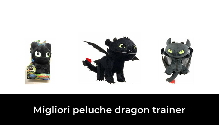 Peluche Dragon Trainer 3 III Dragons Furia Buia Nero 25 cm morbido originale