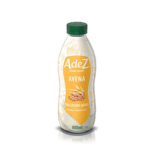 AdeZ Avena – 1 Bottiglia da 800ml, Bevanda Vegetale all’Avena, Contiene Naturalmente Zuccheri, con Calcio e Vitamine D e B12