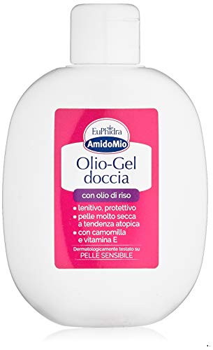 Amido Mio Olio-gel Doccia Olio Di Riso - Detergente Per Pelli Sensibili Ai Tensioliti, Camomilla, 200 Millilitro