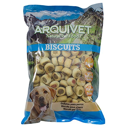 ARQUIVET Biscuits - Biscottiera per cani Mix 1 kg - Snacks, patinature, premi e premi per cani - Complementi alimentari per cani