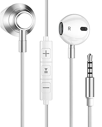 Auricolari,Cuffie con cancellazione del rumore,Auricolare In-Ear Bassi Potenti Alta Definizione con Microfono e Controller,per iPhone One plus Huawei Samsung (NEW)