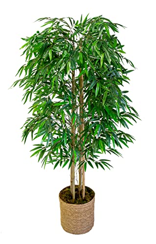 Bambù artificiale di canne naturali, ideale per la decorazione domestica, albero artificiale, pianta artificiale (150 cm)