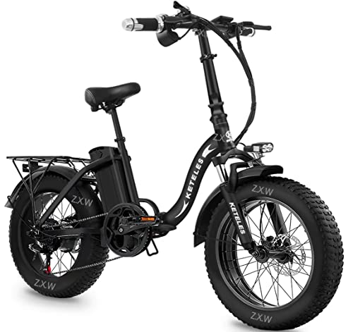 Bicicletta Elettrica Pieghevole, E-bike City Bike con Batteria Rimovibile da 48 V 18Ah, 20 x 4,0 Pollici Fat Tire, Shimano a 7 marce, Bici Elettrica per Adulto Uomo e Donna …