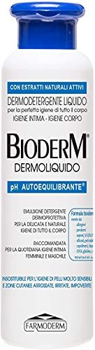BioDerm Dermoliquido Detergente per Pelli Sensibili e Igiene Intima 250 ml - Detergente Delicato per Neonato - Dermodetergente per Anziani e Disabili - Assente da Paraffina