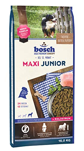 bosch HPC Maxi Junior | Cibo secco per cani da allevamento di razze grandi (da 25 kg di peso finale) | 1 x 15000 g