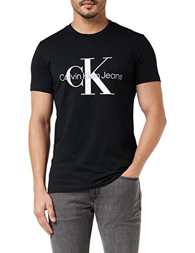Calvin Klein Jeans Core Monogram Slim Tee T-Shirt, CK Nero, XXL Uomo