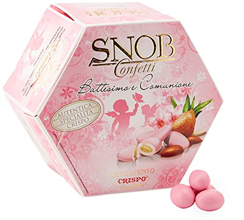 Crispo Snob Confetti Rosa, Battesimo e Comunione, 1 confezione da 500 grammi