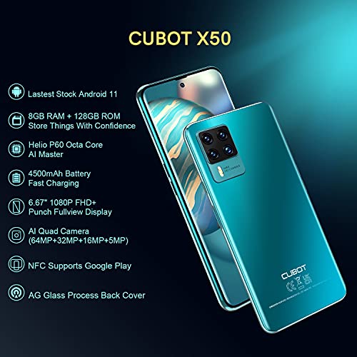 CUBOT X50 Cellulari Offerte, 8GB RAM + 128GB ROM 256GB Android 11 S...