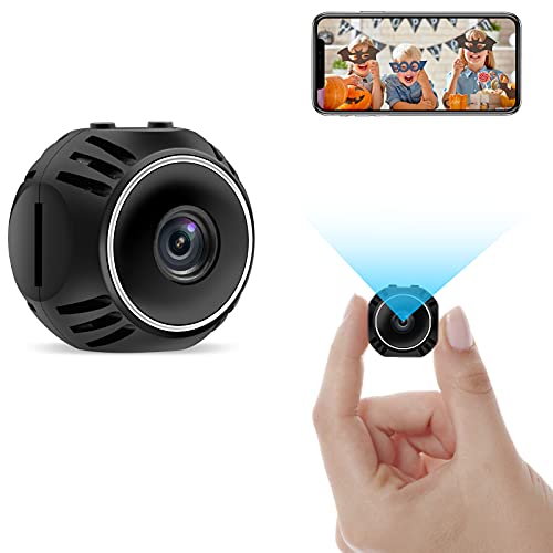 CYI Mini Telecamera Spia Nascosta Portatile Microcamera WiFi Videocamera con Rilevamento di Movimento e Controllo Remoto per Interno Esterno
