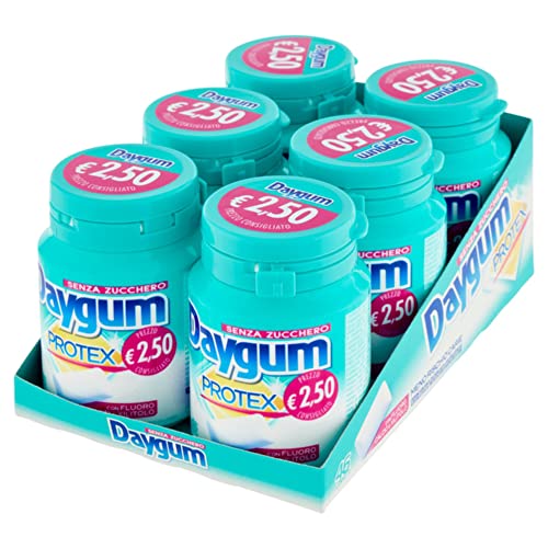 Daygum Protex Chewing Gum Senza Zucchero, Gusto Menta, Confezione d...