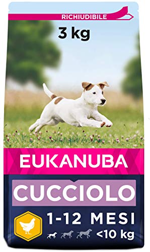 Eukanuba Cibo Secco per Cuccioli in Crescita, per Cani di Taglia Piccola, Ricco di Pollo Fresco, 3 kg