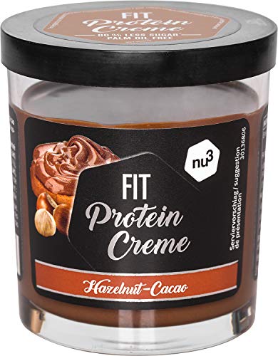 Fit Protein Creme - Crema nocciole e cacao 200 gr - Crema spalmabile proteica - 21% proteine del siero di latte - 45% di zucchero in meno - Senza olio di palma e senza glutine - Protein cream da nu3