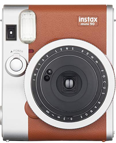 Fujifilm Instax Mini 90 Brown Fotocamera Istantanea per Stampe Formato 62 x 46 mm, Marrone Argento