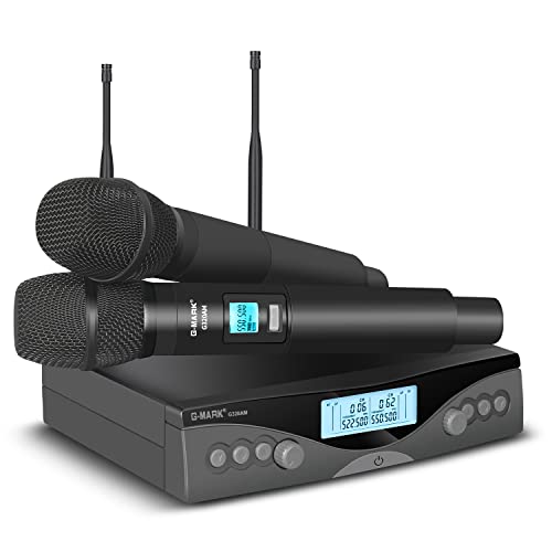 G-MARK G320AM microfono professionale karaoke microfono registrazione microfono senza fili Frequenza regolabile 100M per la chiesa dello spettacolo in studio a casa
