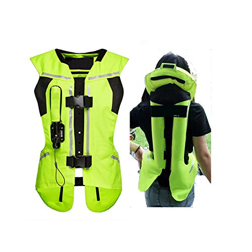 Gilet Airbag Da Equitazione Equipaggiamento Di Sicurezza Per L equitazione Con Protezione Per La Schiena Adatto Per Moto E Fuoristrada (unisex) Gilet airbag moto ( Color : Green , Size : Large )