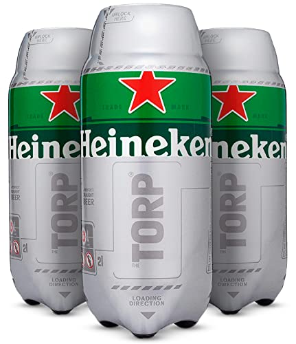 Heineken TORP Bariletto di Birra 5 x 2 Litri, Compatibile con il Distributore di Birra THE SUB
