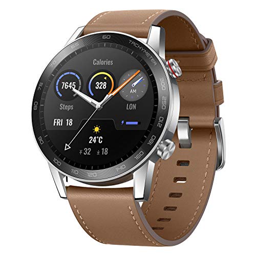 HONOR Smartwatch Magic Watch 2 46mm, 14 Giorni In Standby, con Cardiofrequenzimetro, Modalità Di Esercizio, GPS, Fitness Tracker Orologio, Marrone