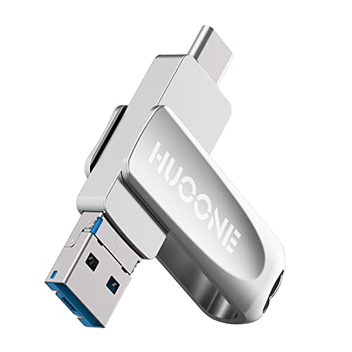HUOONE Chiavetta USB C 64 GB, 3 in 1 Metallo USB Pen Drive Salva più foto e video,USB OTG Tipo C Pennetta Compatibile con USB-C Smartphone, Tablet ,Laptop