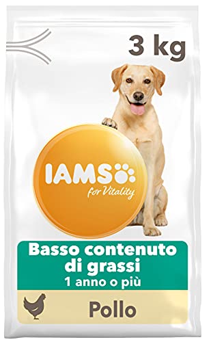IAMS for Vitality Light in Fat - Alimento secco per cani adulti (1 anno o più) con pollo fresco - 3 kg