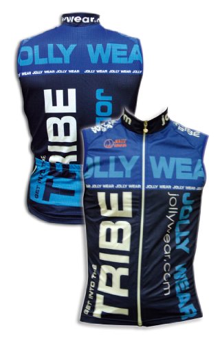 Jolly Wear Marc Gilet Antivento Ciclismo, Blu, S...