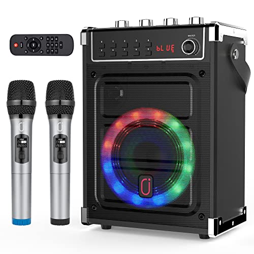 JYX Sistema PA Audio con 2 Microfoni, Cassa Karaoke Professionale R...