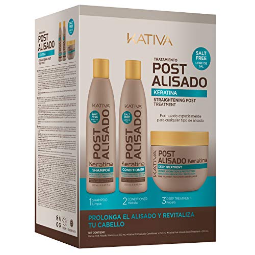 Kativa Kativa Messaggio Relaxer Kit X 3 Pack (Shampoo + Balsamo X 250 Ml + 250 Trattamento Profo