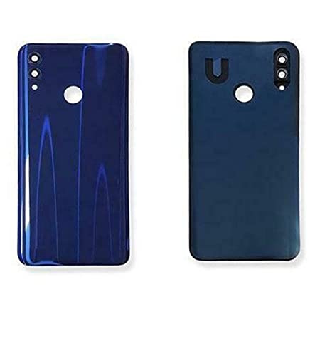 KIT 3 Pezzi Copri Batteria + biadesivo + lente compatibile per Huawei View 10 LITE Honor 8X   JSN-L11 JSN-L21 JSN-L22 n.1 Vetro Posteriore Back Cover Retro Scocca + adesivo + Lente con cornice blu
