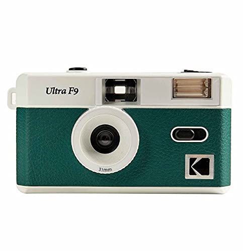 Kodak Ultra F9 - Fotocamera con pellicola da 35 mm, stile retrò, senza messa a fuoco, riutilizzabile, flash integrato, facile da usare (verde notte scuro)