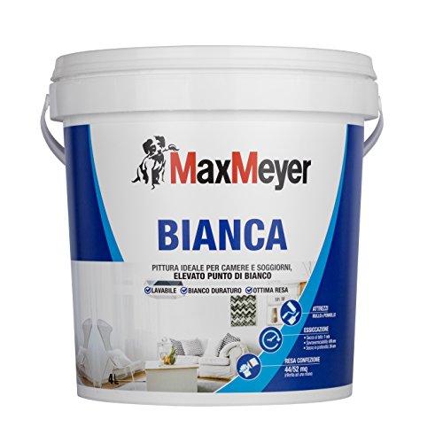 MaxMeyer Bianca - Pittura murale, Per per camere e soggiorni, Lavab...
