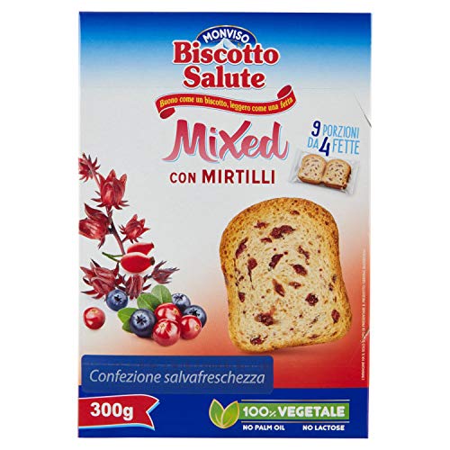 Monviso Biscotto Salute Mixed Con Mirtilli - 300 g