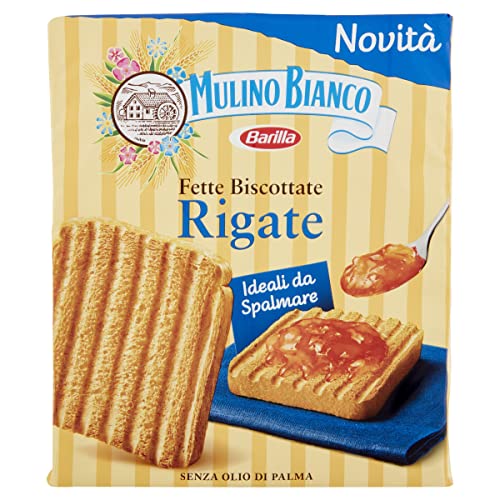 Mulino Bianco Fette Biscottate Rigate, Senza Olio di Palma, Ideali ...