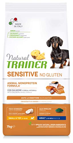 Natural Trainer Sensitive No Gluten Cibo per Cani Adulti con Salmone - 7kg