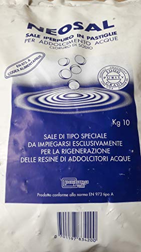 Neosal Sale per addolcitori in pastiglie kg 10 iperpuro per la rigenerazione delle resine di addolcitori acque