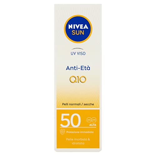 NIVEA SUN Crema viso UV Q10 Anti-Età FP50 in tubetto da 50 ml