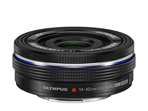 Olympus M.Zuiko Digital ED Obiettivo 14-42mm 1:3.5-5.6 EZ, Micro Quattro Terzi, per Fotocamere OM-D e PEN, Nero
