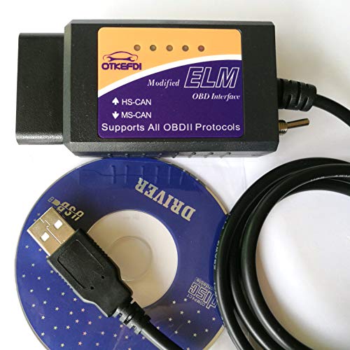 OTKEFDI ELM327 USB, OBDscan Elm 327 HS-Can e MS-Can Modificato ELM3...