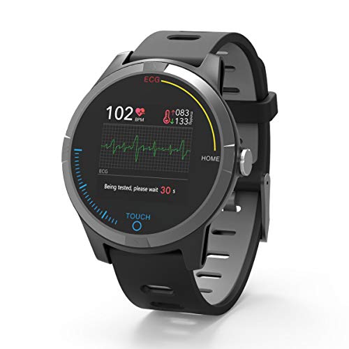 PRIXTON SWB28 - Smartwatch Fitness ECG   Orologio uomo digitale Bluetooth con elettrocardiogramma, Cardiofrequenzimetro, Compatibile con iOS-Android