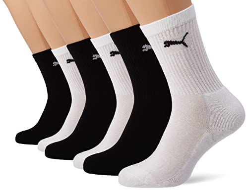PUMA Sport Kids  Socks (5 Pack) Calzini, Black White, 27 30 (Pacco da 5) Unisex-Bambini