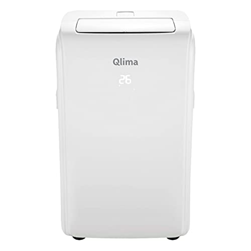 QLIMA Condizionatore portatile con Wi-fi, P528 bianco Qlima, 2-in-1: climatizzatore e deumificatore, 9000 btu, telecomando, 3 velocità