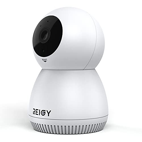 REIGY 3MP Telecamera Wi-Fi Interno, 1296P Videocamera Sorveglianza IP Wireless 360 Gradi Supporto Audio Bidirezionable Night Vision Allarme APP iOS Android Compatibile con REIGY NVR Sistema