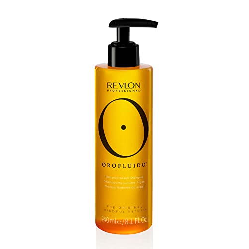 REVLON PROFESSIONAL OROFLUIDO RADIANCE ARGAN SHAMPOO, Shampoo Idratante e Lisciante con Olio di Argan, per la Lucentezza dei Capelli – 240 ml