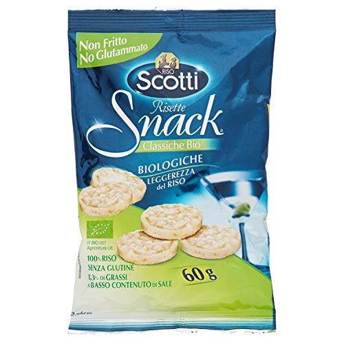 Riso Scotti - Risette Snack - Snack Gallette di Riso Senza Glutine Bio - Confezione da 60 gr