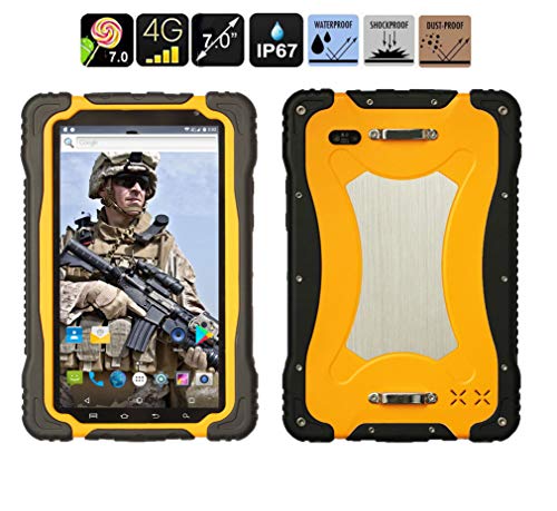 Rugged Tablet Mobile, Terminale IOT Industriale 4G LTE IP67 7.0  Android 7.0 ARM Cortex A53 Quad-core 1.5GHz 3GB RAM + 32GB ROM Impermeabile Antiurto e Antipolvere Tablet Sbloccato