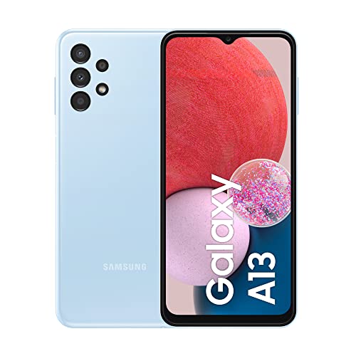 Samsung Galaxy A13 Smartphone Android, Display Infinity-V da 6.6 pollici¹, Android 12, 4GB RAM e 128 GB di Memoria interna espandibile², Batteria 5.000 mAh³, Light Blue [Versione italiana]