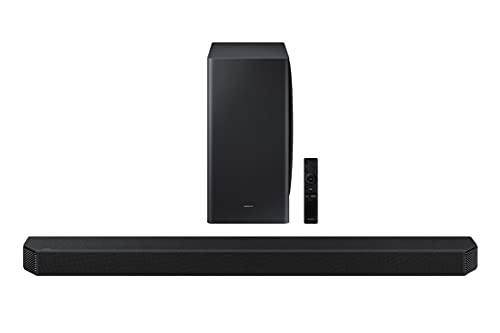 Samsung Soundbar HW-Q900A Q-Symphony Cinematic Dolby Atmos Q-Series per TV (2021), Vero audio a 7.1.2 canali, Assistente Amazon Alexa integrato, SoundFit Sound+, Black