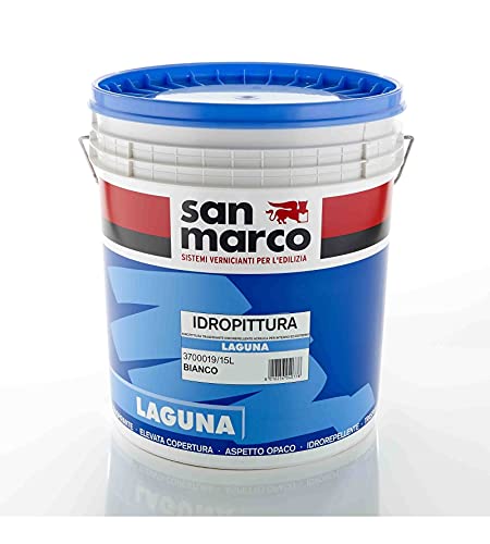San Marco LAGUNA Pittura per interno ed esterno traspirante idrorepellente, colore: Bianco, size: 4 lt